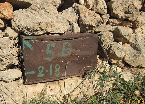 Ammo crate found in a fence, Malta