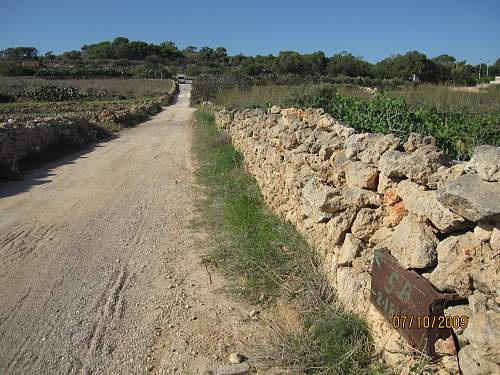 Ammo crate found in a fence, Malta