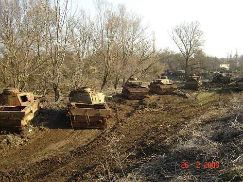 Tanks as pillboxes in Bulgaria, recovered