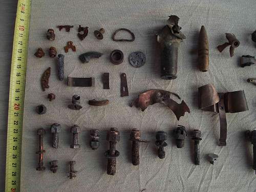 Parts from a B-25 crashsite. Need some help.