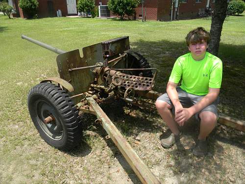 Abandoned anti-tank guns