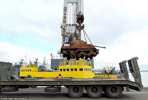 US Sherman recovered from sea