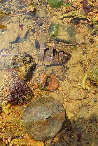 WWII relics dive. Tanks, Jeeps, Trucks.