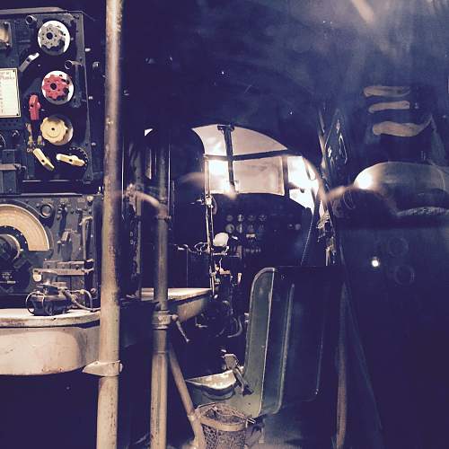 The Cockpit of a Lancaster called Old Fred.