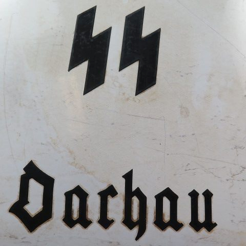 SS Dachau enamel sign
