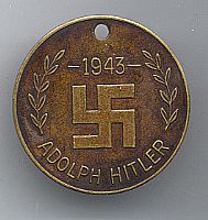 adolph hitler 1943 brass tag identificaion