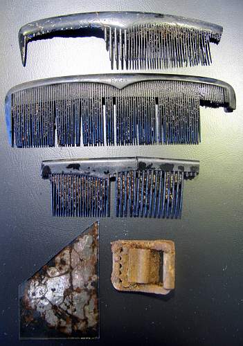 German porcelain fragments  and makers marks on other items  from conflict archaeology excavation in Finland