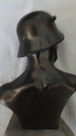 Bust of German Soldier w/ Helmet + Base