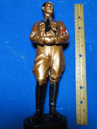 Adolf Hitler in Uniform Color Statue w/ Nazi Armband - 12&quot; tall