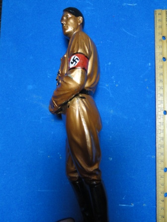Adolf Hitler in Uniform Color Statue w/ Nazi Armband - 12&quot; tall