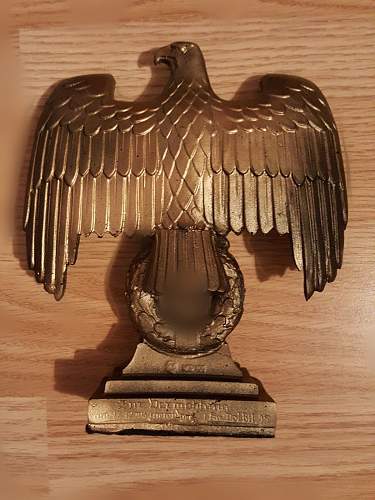 Bronze Third Reich Desk Eagle