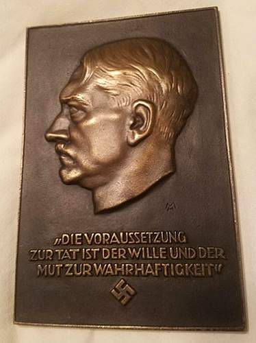 Please review this Hitler plaque