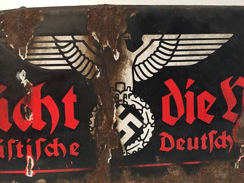 &quot;Here Speaks the NSDAP&quot; enamel sign