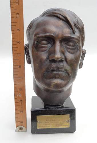 Large Bronze Hitler Bust by Helene Von Beckerath