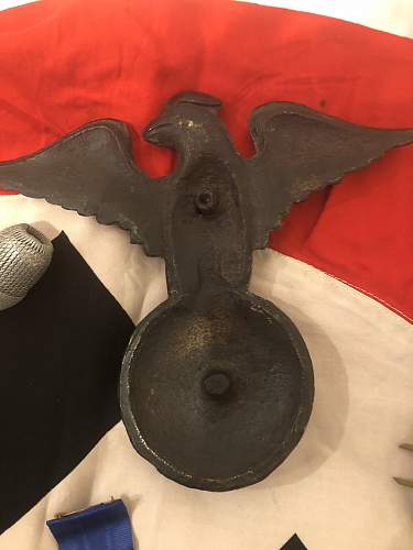 Early german wall eagle in brass? Correct or fake?