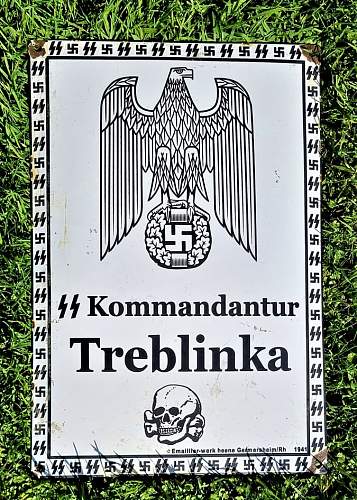 Creepy Treblinka Tin Sign