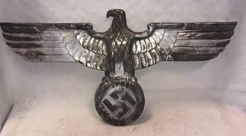 Is this NSDAP Railway eagle real or fake? I plan on buying it
