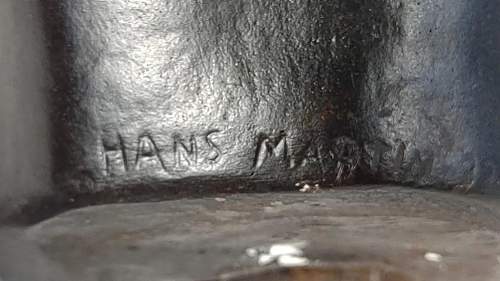 AH metal bust signed Hans Martin
