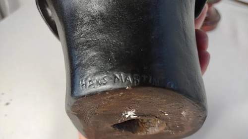AH metal bust signed Hans Martin