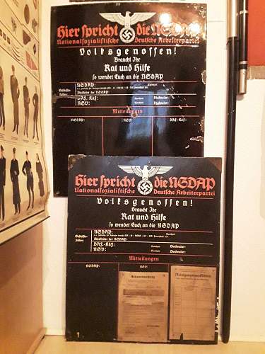 Enamel III Reich Signs