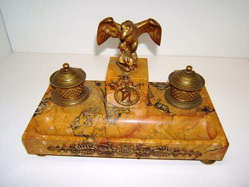 WW2 German? marble desk inkwell