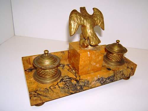 WW2 German? marble desk inkwell