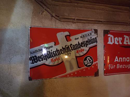 Enamel III Reich Signs