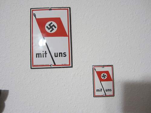 NSDAP &quot;mit uns&quot; Supporter Mini Plaque