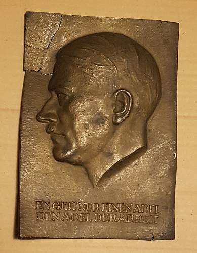 Adolf Hitler award plaque - H.Retzbach