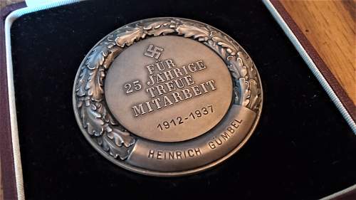 Deutsche Bank art deco table medal