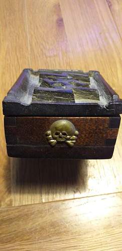 SS Carved Box with Juden + Camps Inscription.
