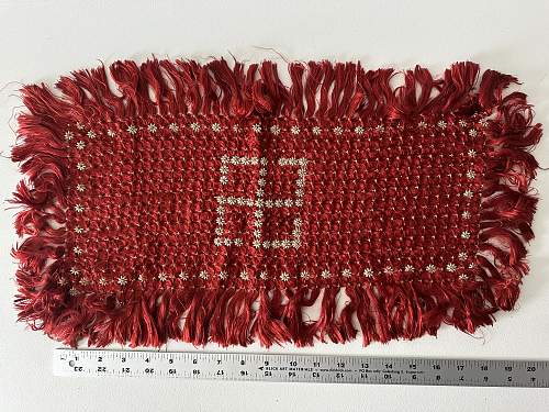 Knitted / Woven swastika display cover?