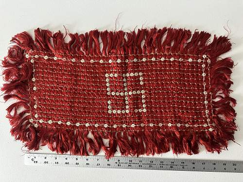 Knitted / Woven swastika display cover?