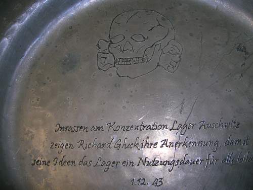 SS Auschwitz plate for your opinions
