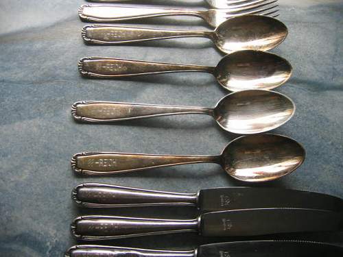 SS reich Silver Fork spoon knife