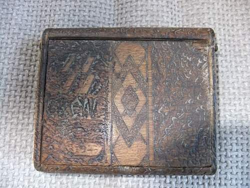 Wooden carved cigarette case !!