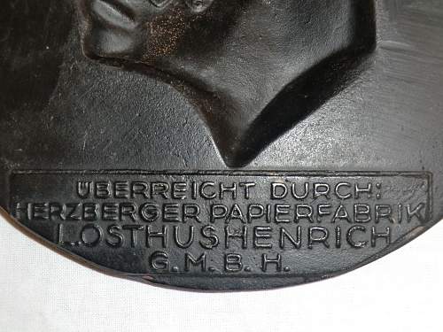 Hitler head plaque by Arno Brecker