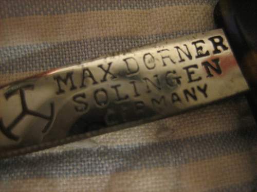 Hitler Max Dorner Straight Razor Solingen..What is this??