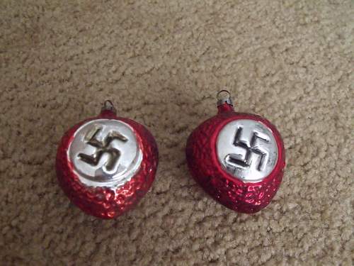 NSDAP Christmas Ornaments.  ???