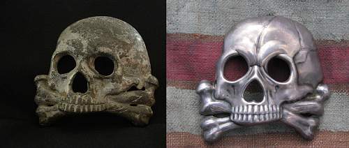 Large skull. Condor Legion emblem? Condor Legion campaign 1936 skull? Any ideas?