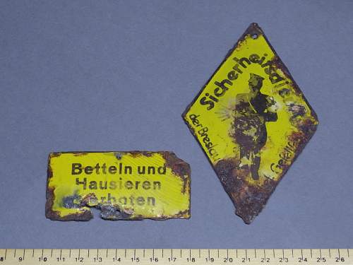 Enamel III Reich Signs