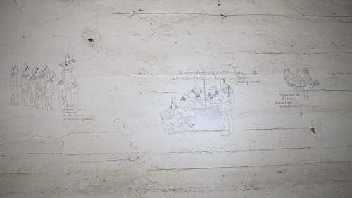 German KM unit Bunker Wall Drawings