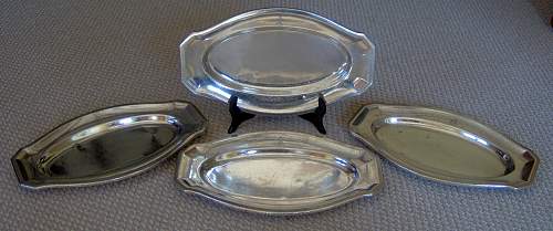 Leibstandarte Adolf Hitler Silver Plate Platters - Value???