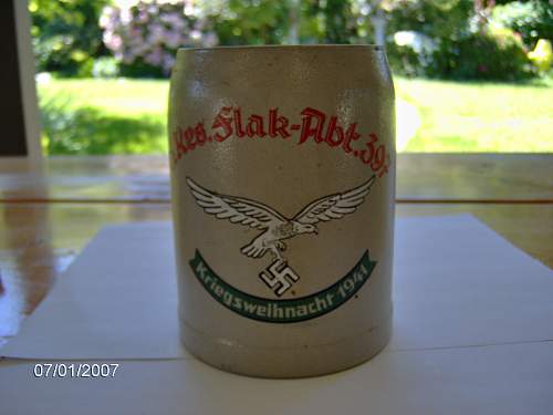 can anyone tell me about this german beer stein and match box