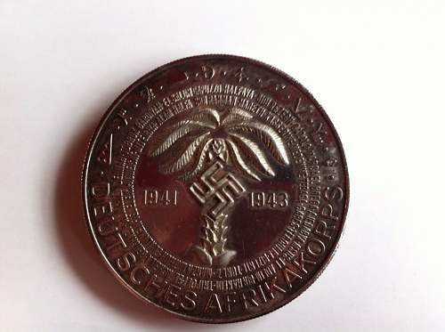 Erwin Rommel/Afrika Korps commemoration coin 1981
