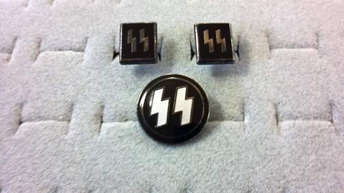 Can anyone tell me if these SS cufflinks and pin are real?