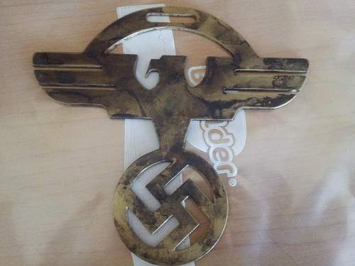 Nazi eagle - Have no idea if its fake or not.