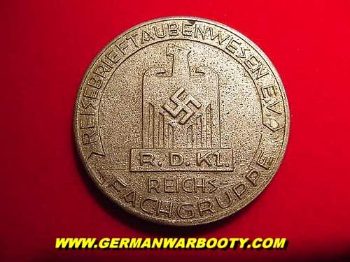 Third Reich Table Medal