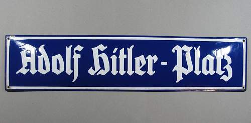 Adolf Hitler - Platz Street Sign