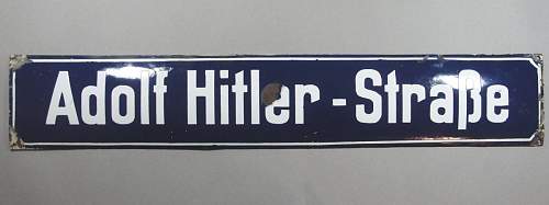 Adolf Hitler - Platz Street Sign